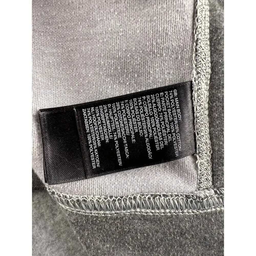 The North Face light gray and charcoal full zip hoodie